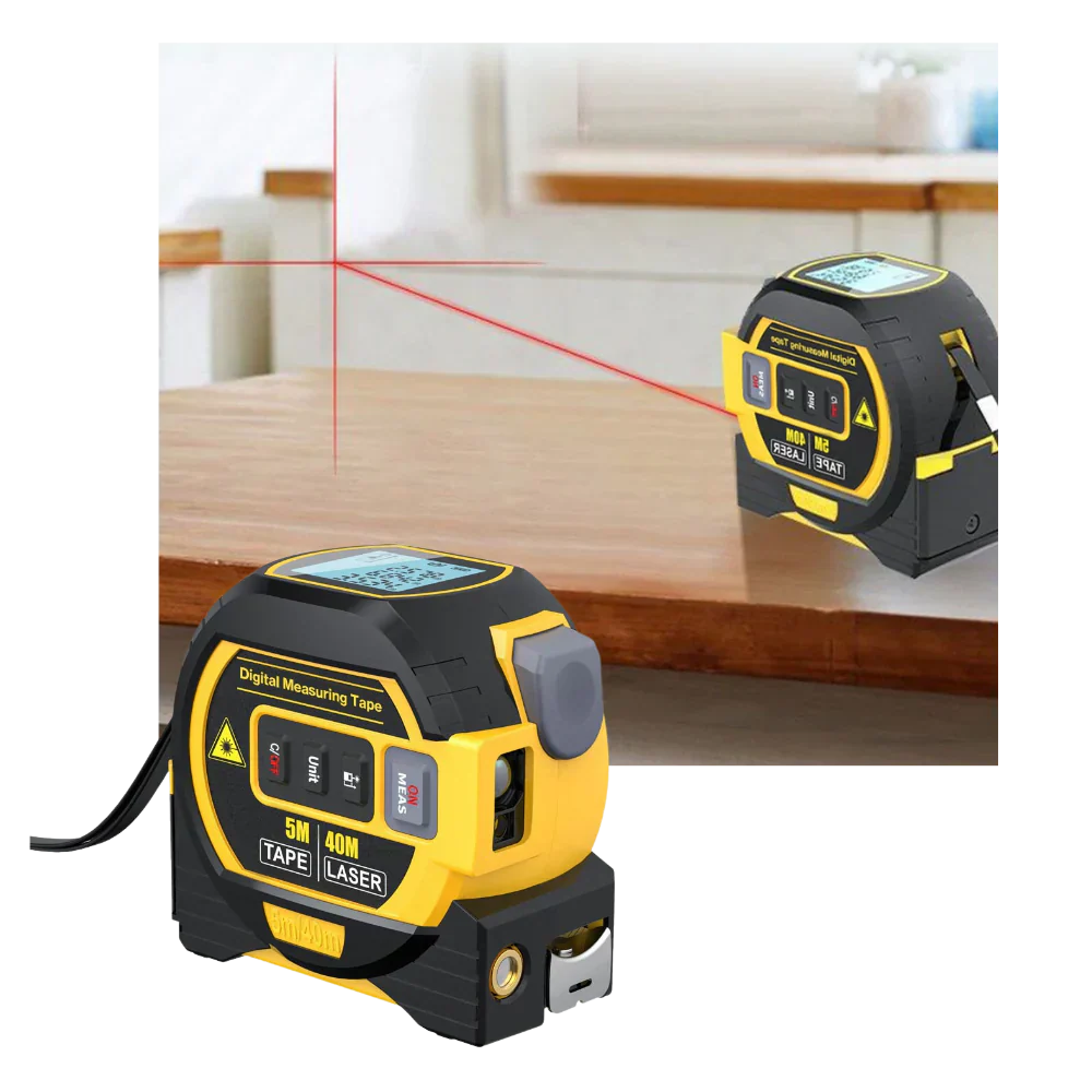 3-in-1 Laser Tape Measure Tool 40M Measurement Device