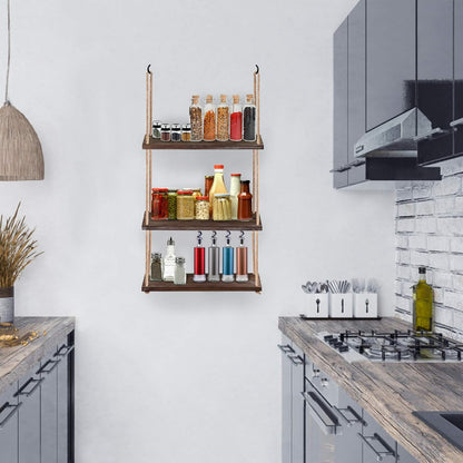 3-Tier Wall Shelf for Indoor Plants Hanging Shelf