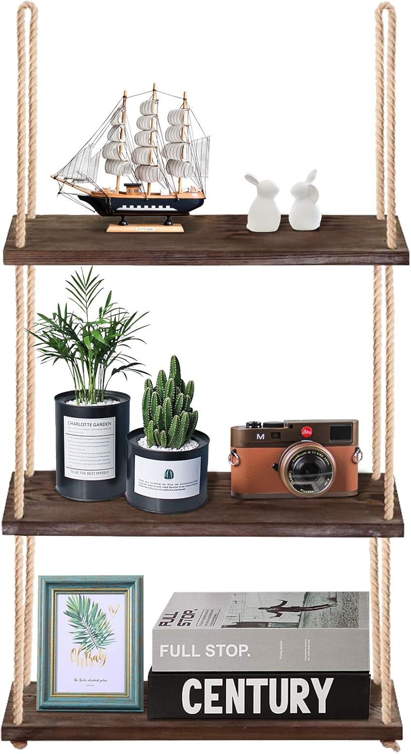 3-Tier Wall Shelf for Indoor Plants Hanging Shelf