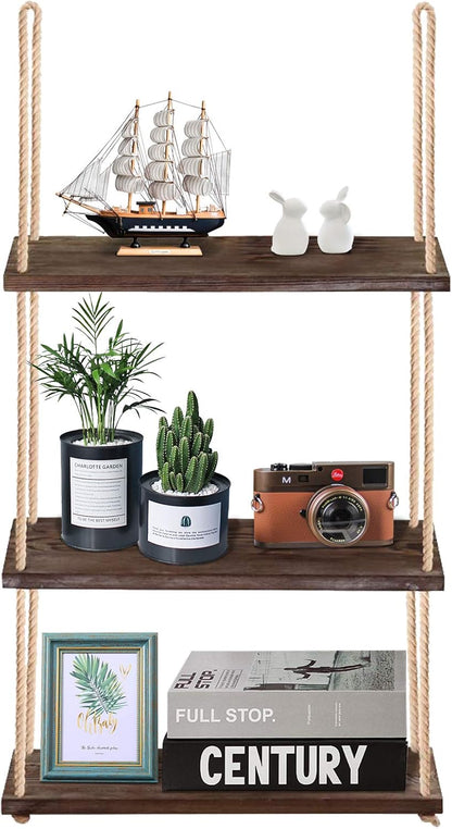 3-Tier Wall Shelf for Indoor Plants Hanging Shelf