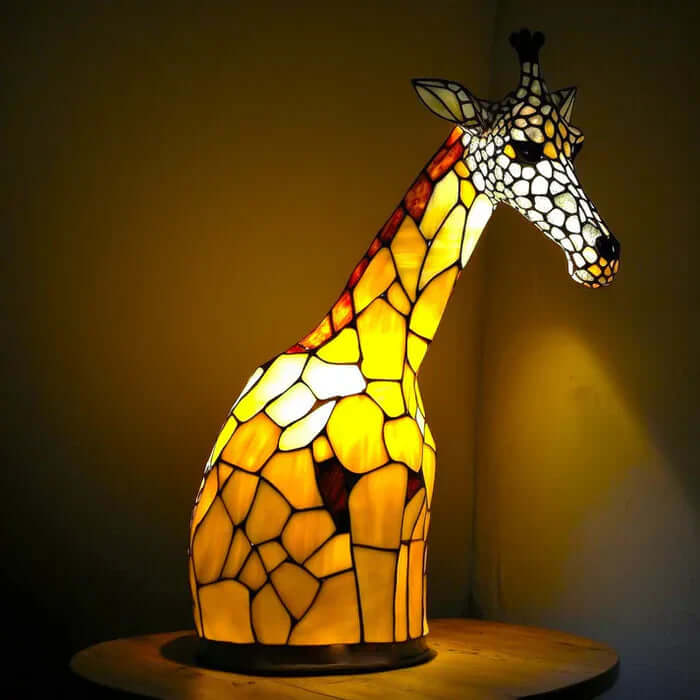 Stained Glass Animal Table Lamp Night Light Fixture
