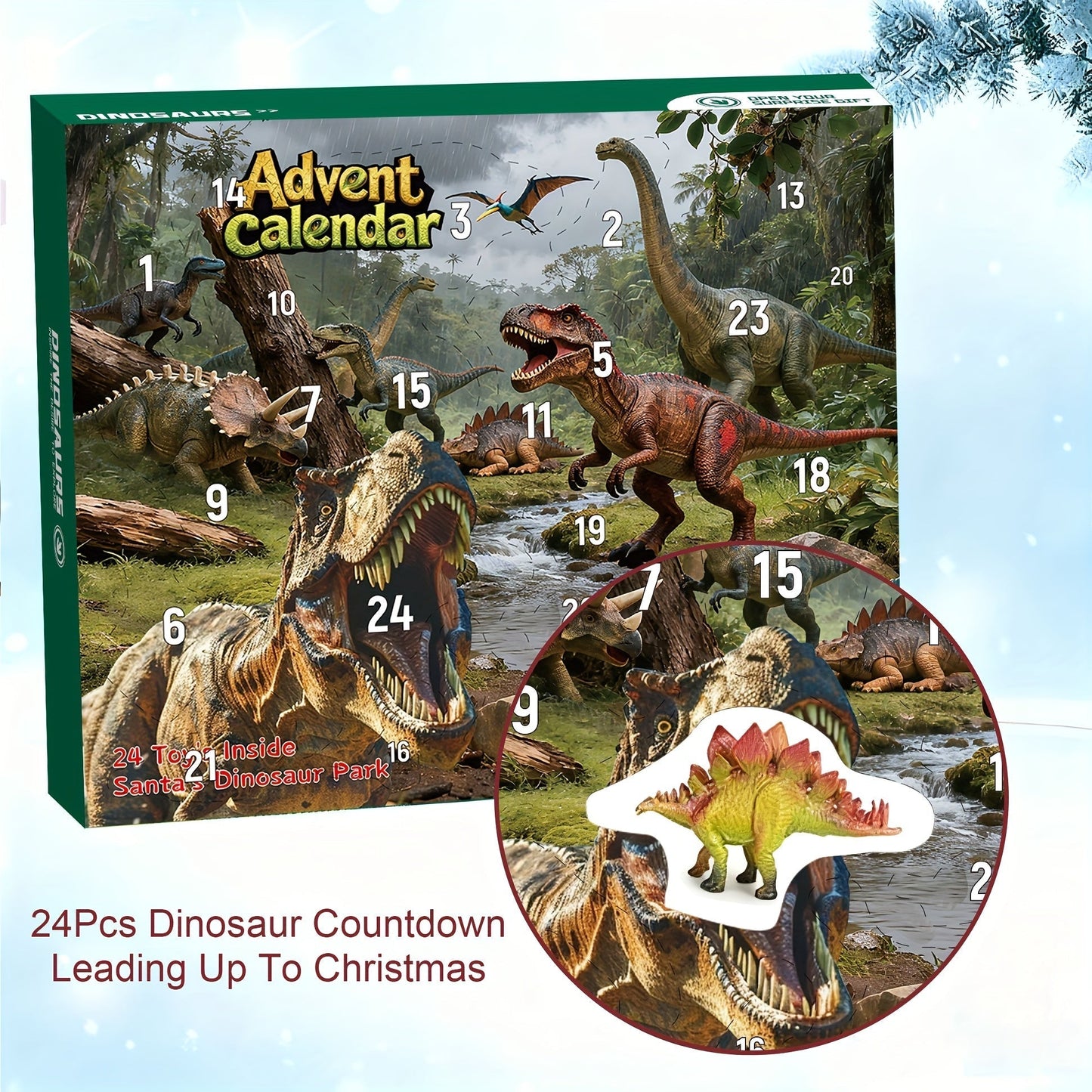 Dinosaur Advent Calendar Figures 24 Days Set
