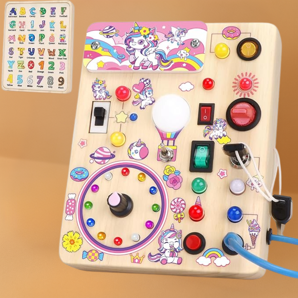 Montessori Busy Board Sensory Toy for Toddlers