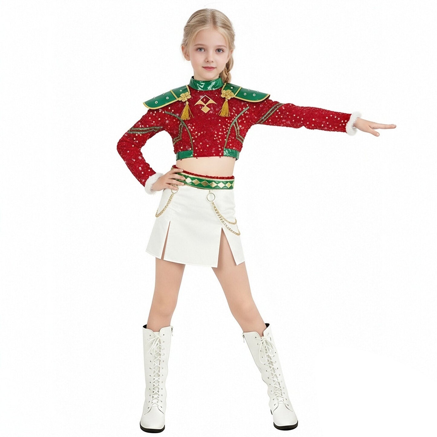 Xmas Pop Idol Costume Dress Holiday Outfit