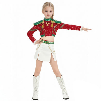 Xmas Pop Idol Costume Dress Holiday Outfit