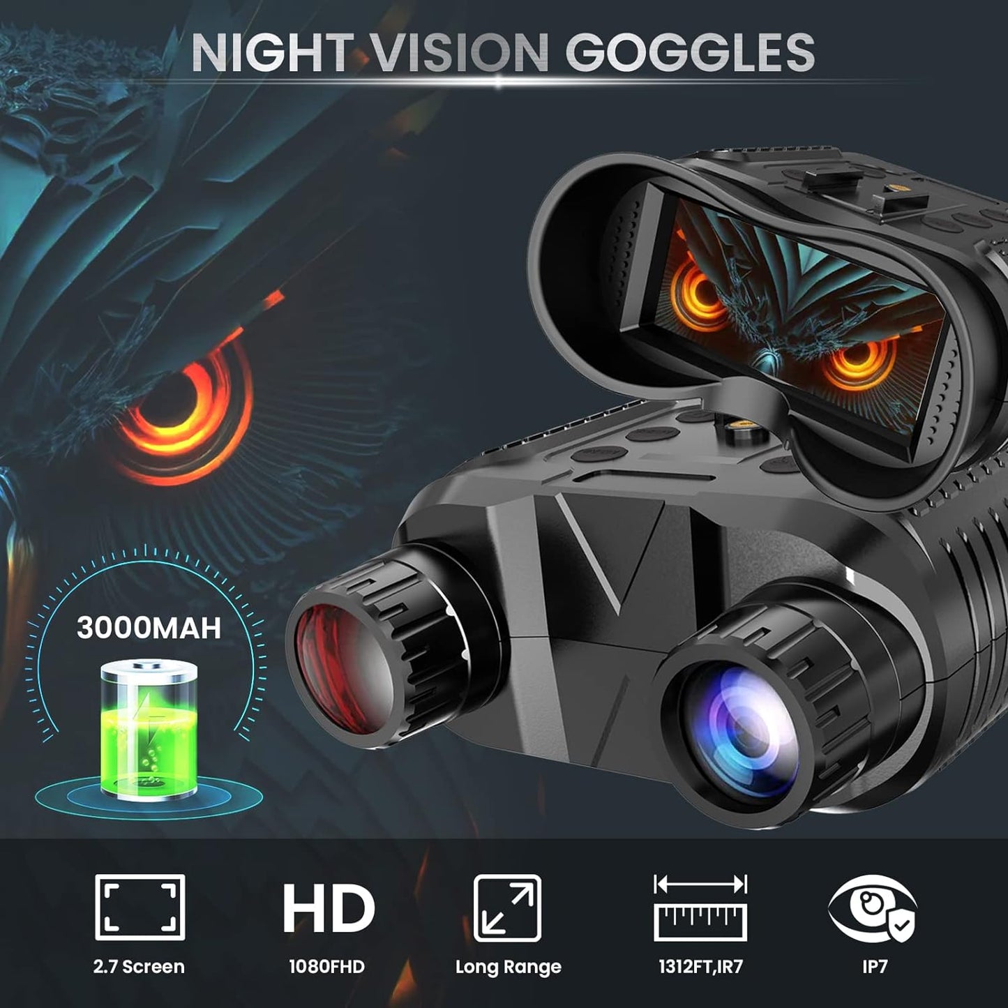 3D Night Vision Binoculars Goggles