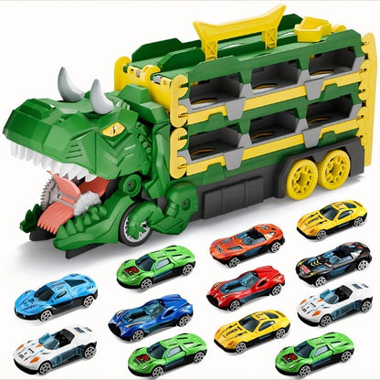 Dinosaur Race Track Toy Set with Cars and Catapult Track