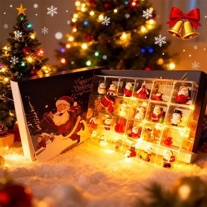 Advent Calendar with 24 Mini Figurines Set