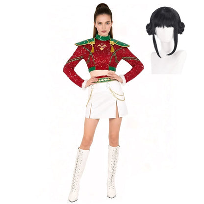 Xmas Pop Idol Costume Dress Holiday Outfit
