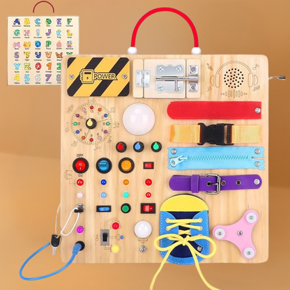 Montessori Busy Board Sensory Toy for Toddlers