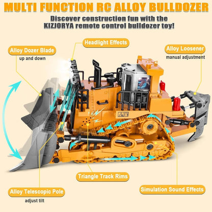 4WD Remote Control Excavator Bulldozer Dump Truck Toy Vehicle