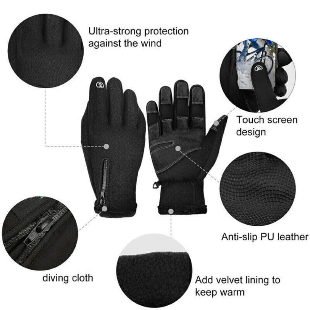 Heated Waterproof Touchscreen Gloves