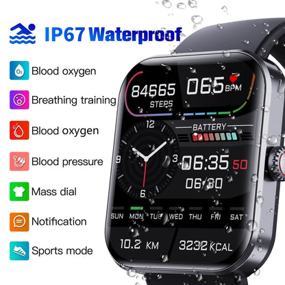 Blood Glucose Monitoring Smartwatch Non-Invasive Tester Device
