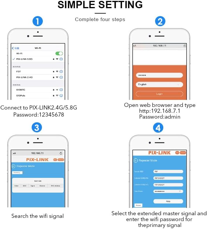 5G WiFi Extender Wireless Signal Booster Device