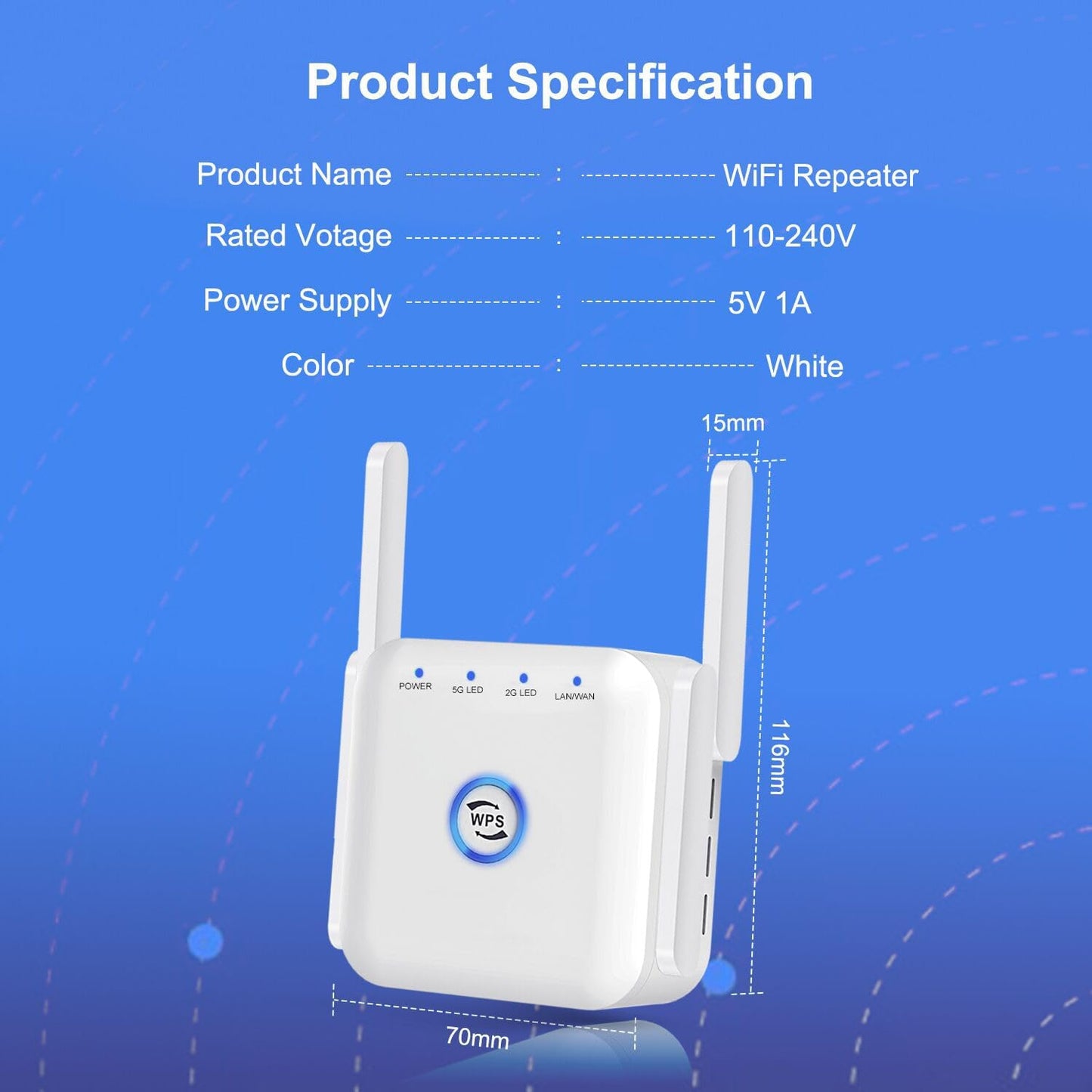 5G WiFi Extender Wireless Signal Booster Device