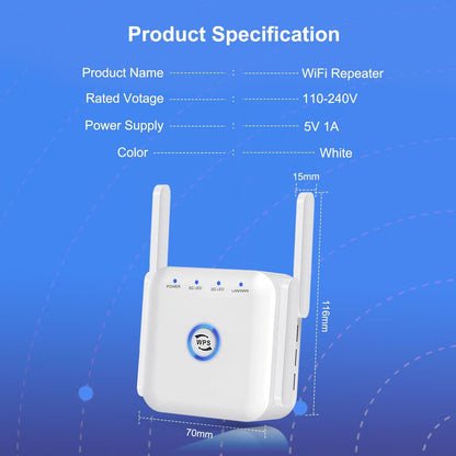 5G WiFi Extender Wireless Signal Booster Device