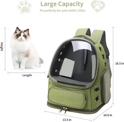 Cat Carrier Backpack Transparent Design