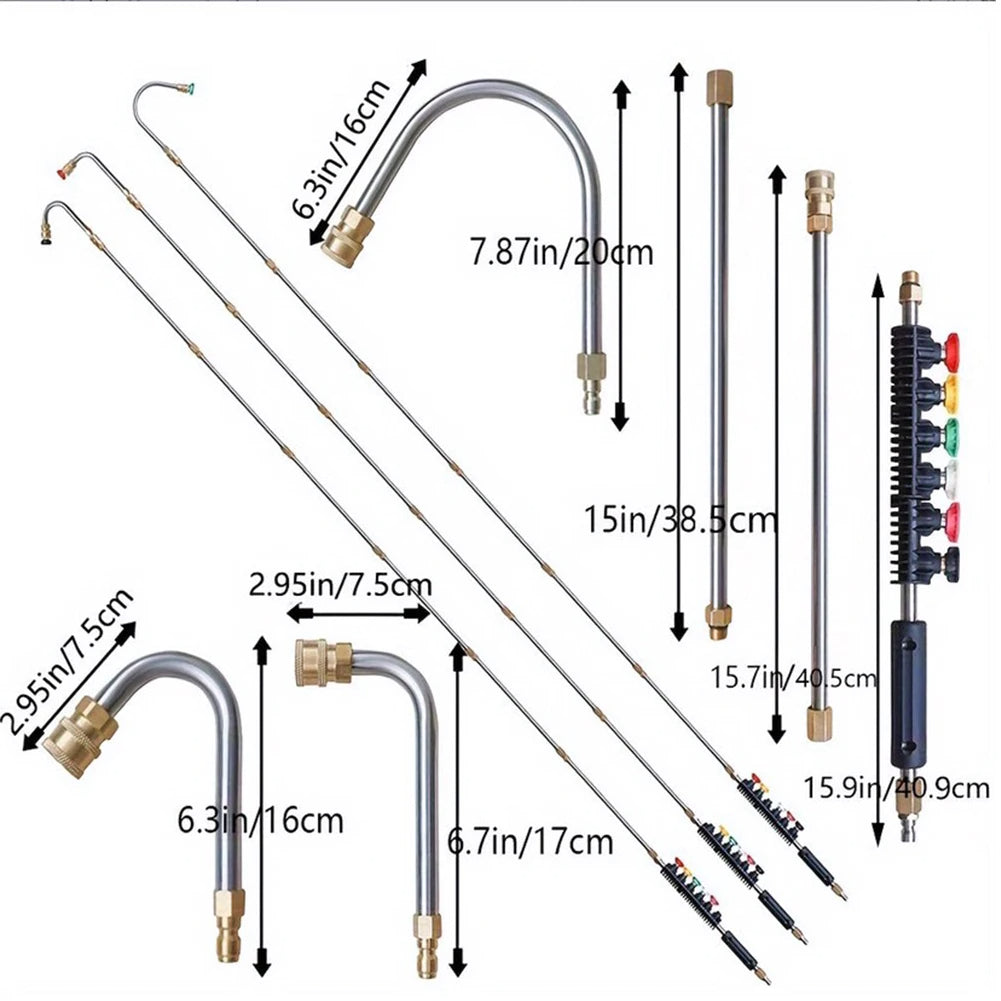 Telescopic High-Pressure Washer Wand Set 4000 PSI