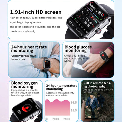 Blood Glucose Monitoring Smartwatch Non-Invasive Tester Device