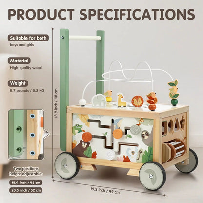 Adjustable Baby Walker Push Toy