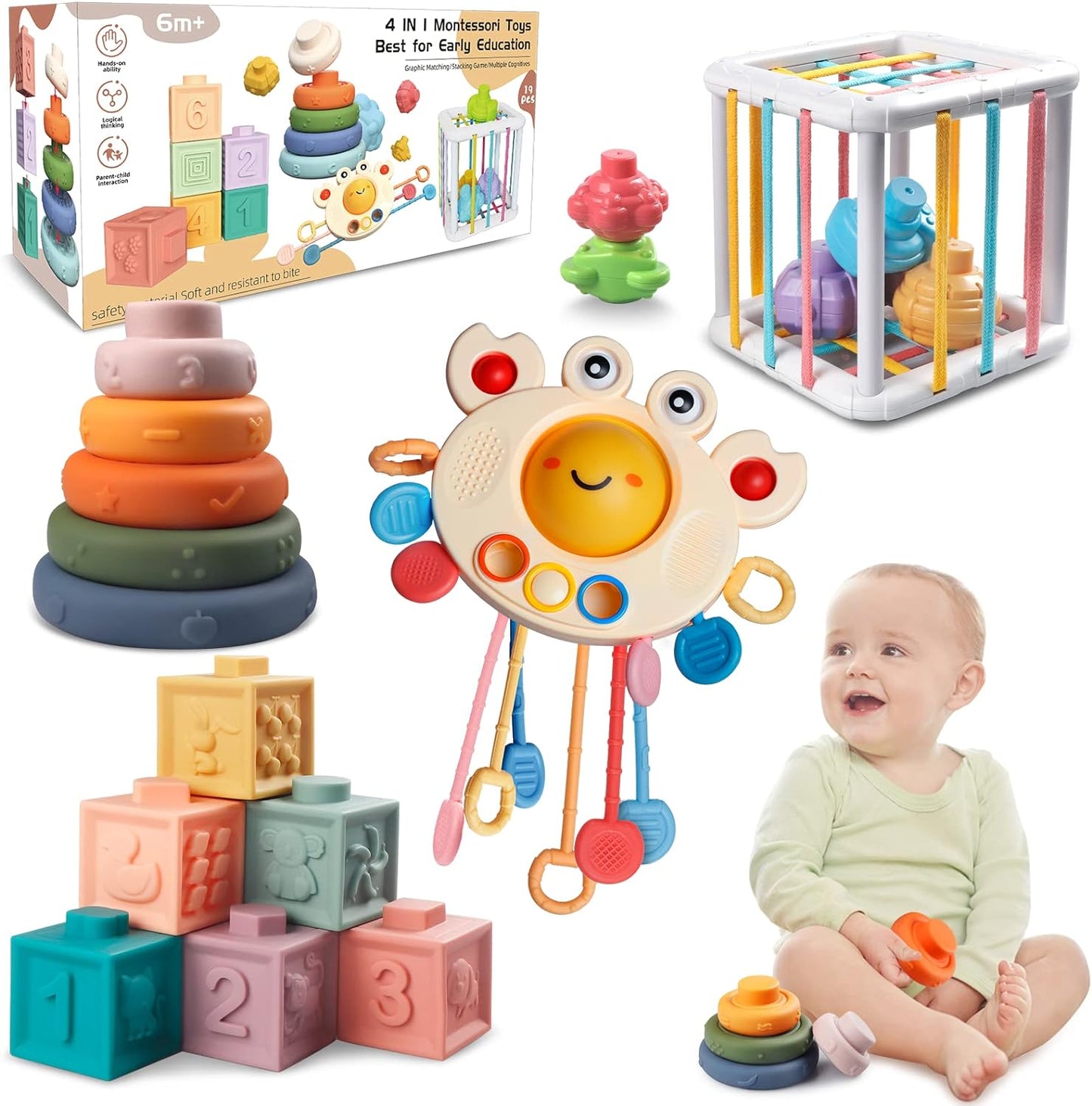 Montessori Baby Sensory Toy Set
