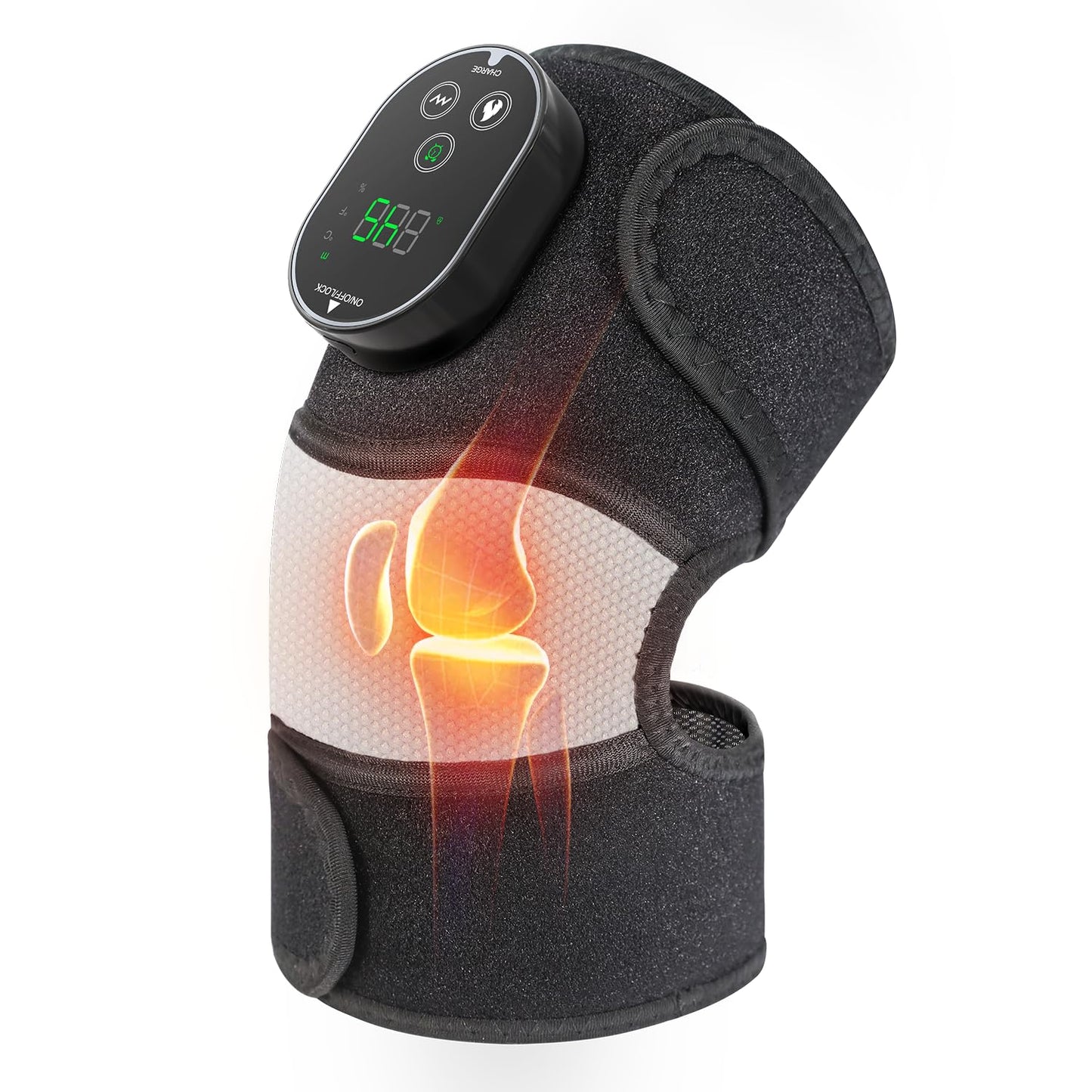 Electric Knee Massager with Heat 2-in-1 Device