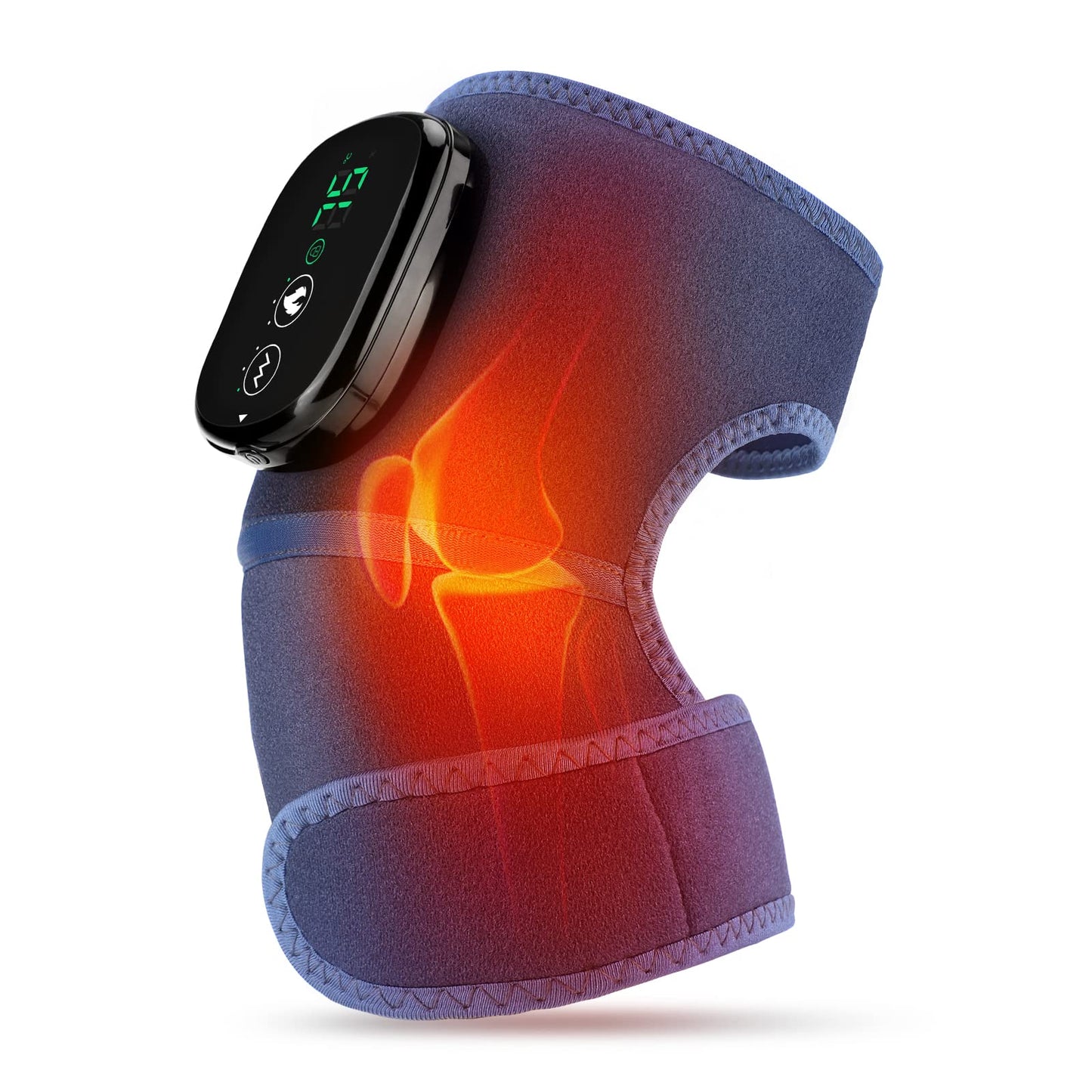 Heated Knee Massager Therapy Device 3-in-1 Unit