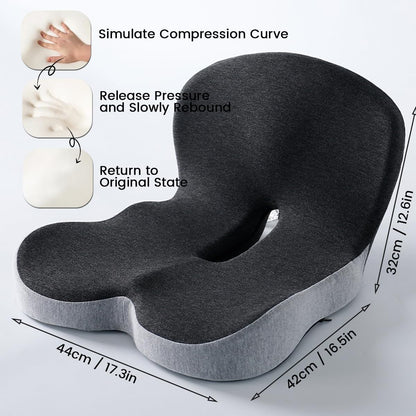 Memory Foam Seat Cushion with Lumbar Support
