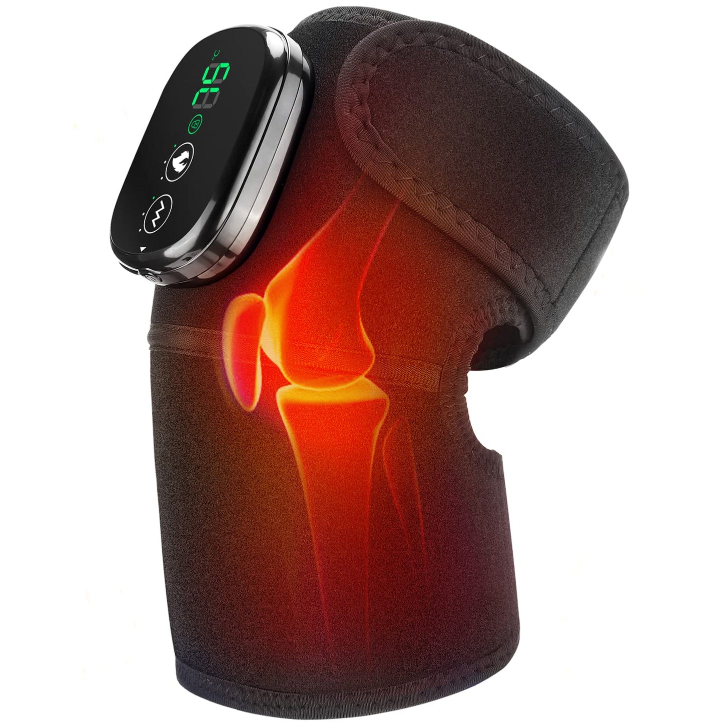 Heated Knee Massager Therapy Device 3-in-1 Unit