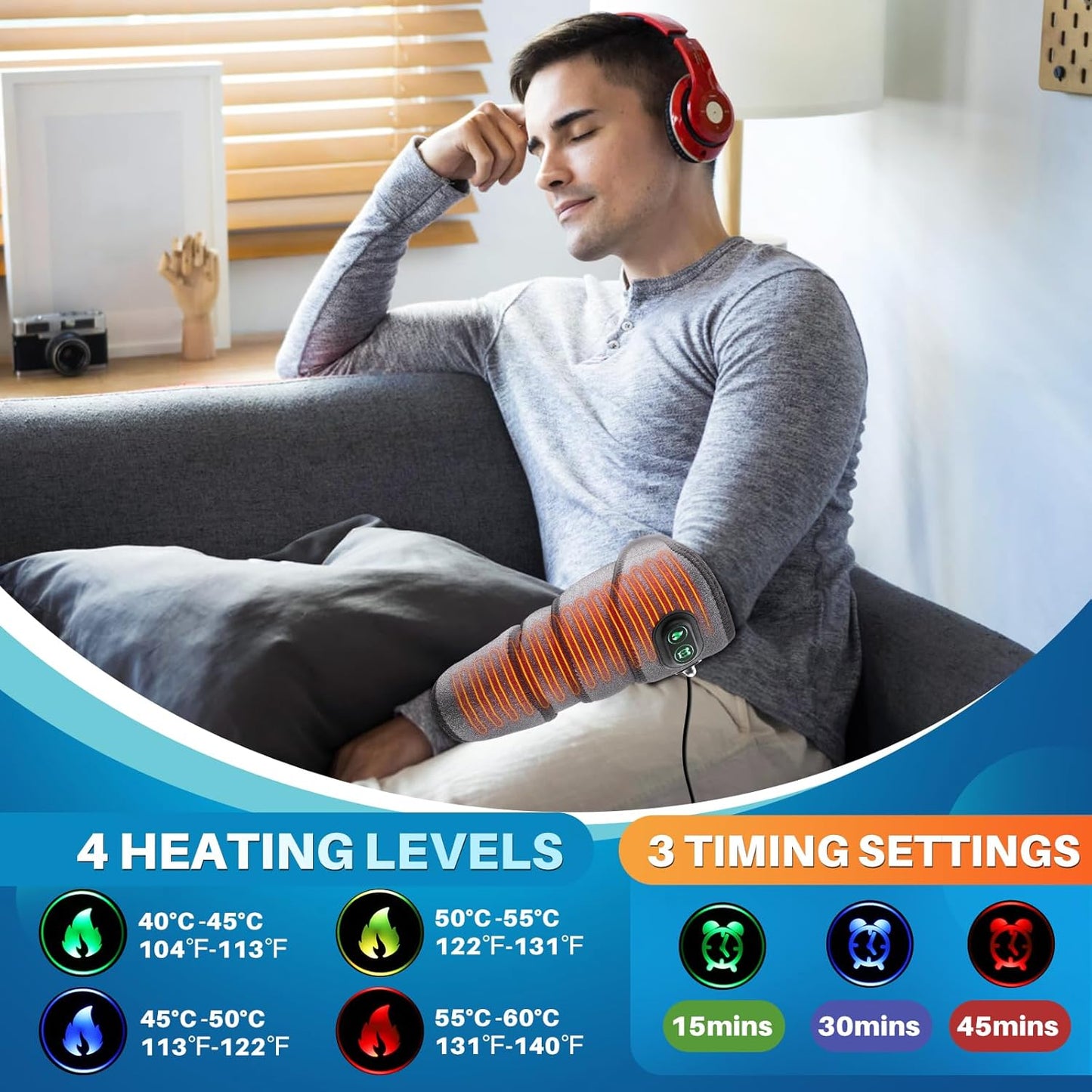 Elbow Heating Pad Wrap Pain Relief Device