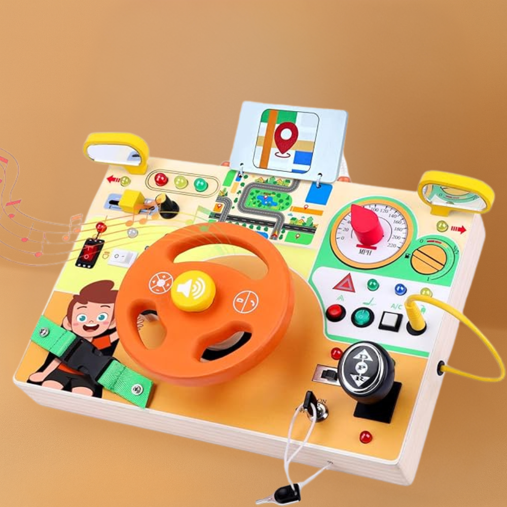 Montessori Busy Board Sensory Toy for Toddlers