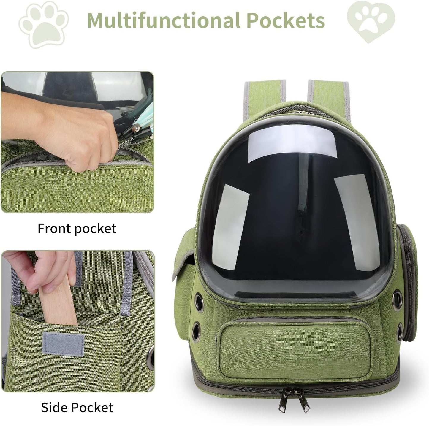 Cat Carrier Backpack Transparent Design