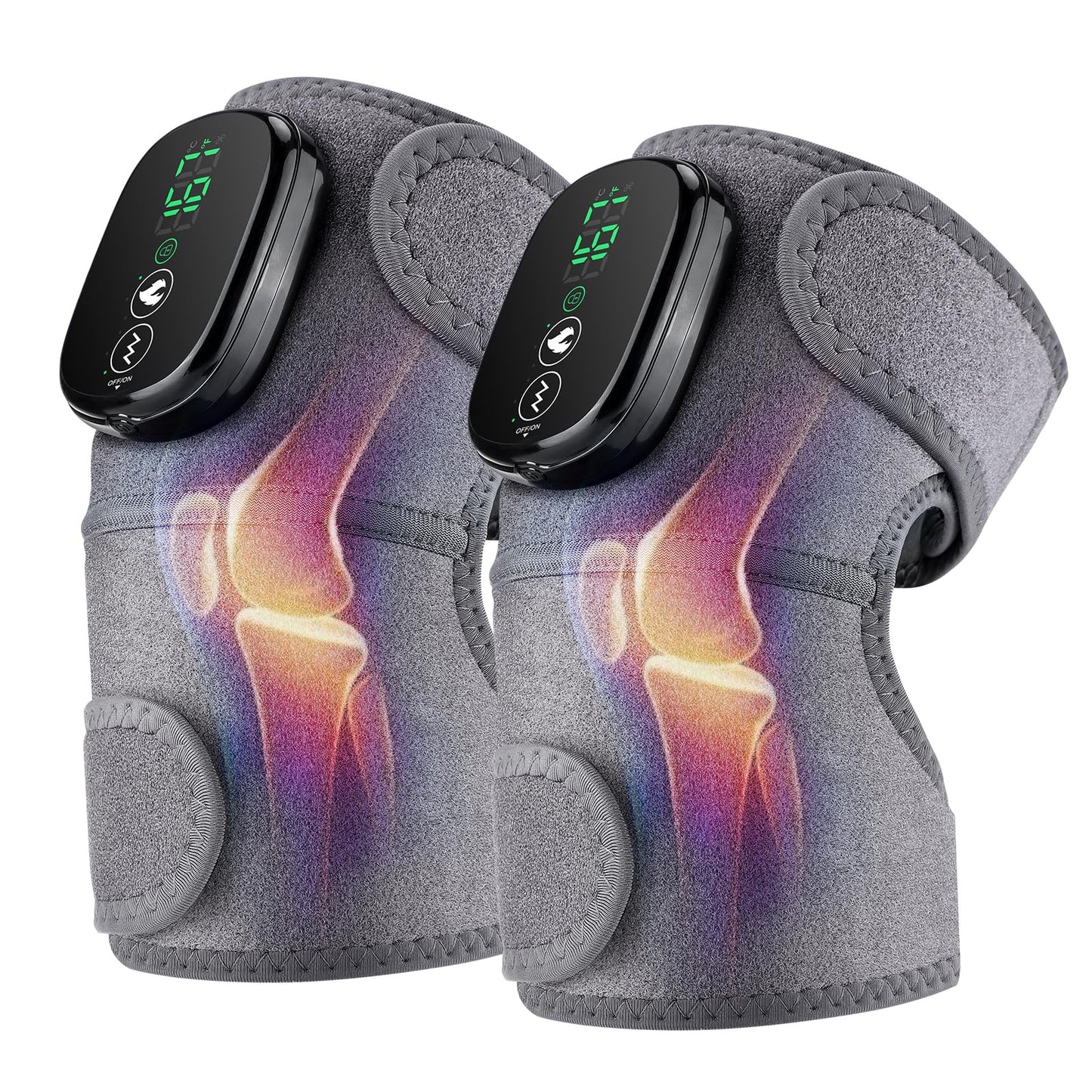 Electric Knee Massager with Heat 2-in-1 Device