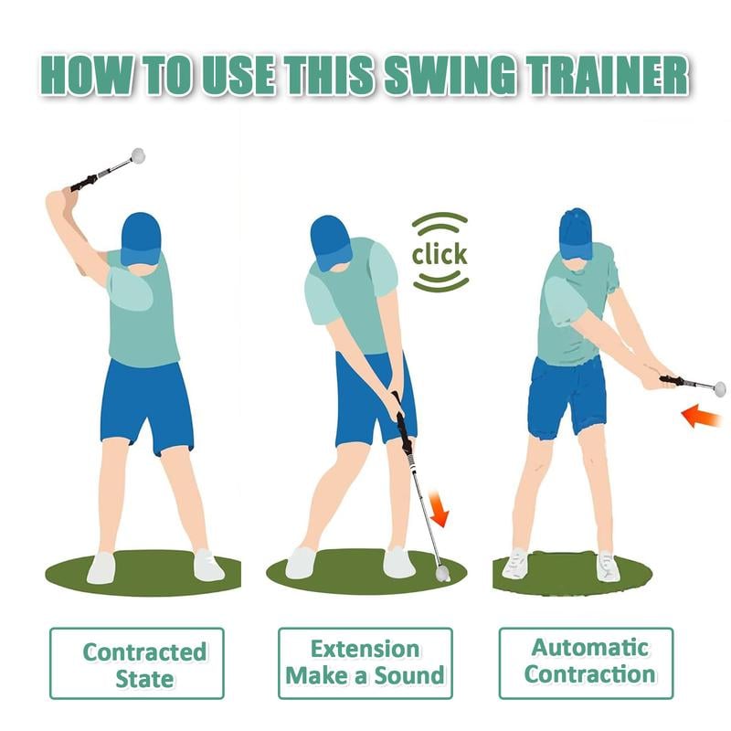 Telescopic Retractable Golf Training Aid Device