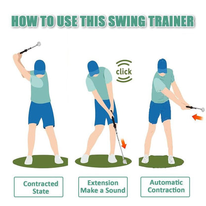 Telescopic Retractable Golf Training Aid Device