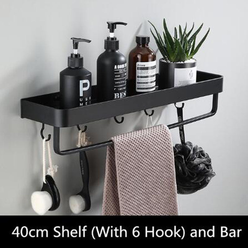 Aluminum Bathroom Wall Shelf Storage Unit