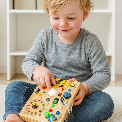 Montessori Busy Board Sensory Toy for Toddlers