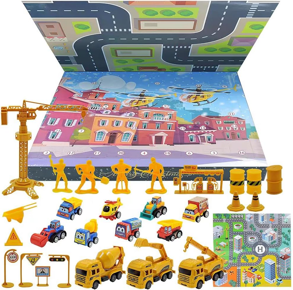 Kids Advent Calendar 2025 Car Model Alloy Vehicle Set