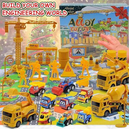 Kids Advent Calendar 2025 Car Model Alloy Vehicle Set