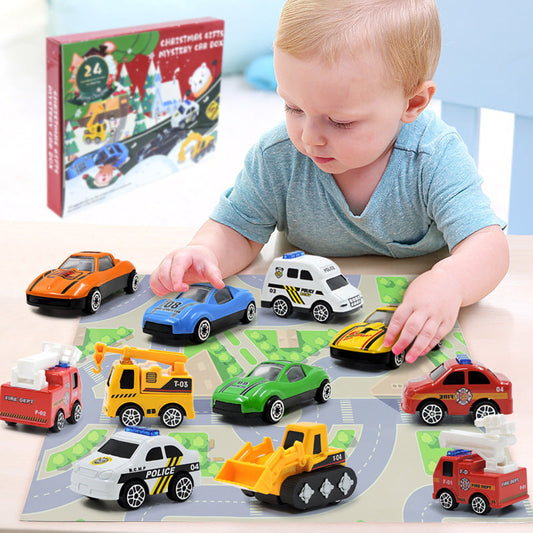 Kids Advent Calendar 2025 Pullback Car Blind Box 24 Piece Set