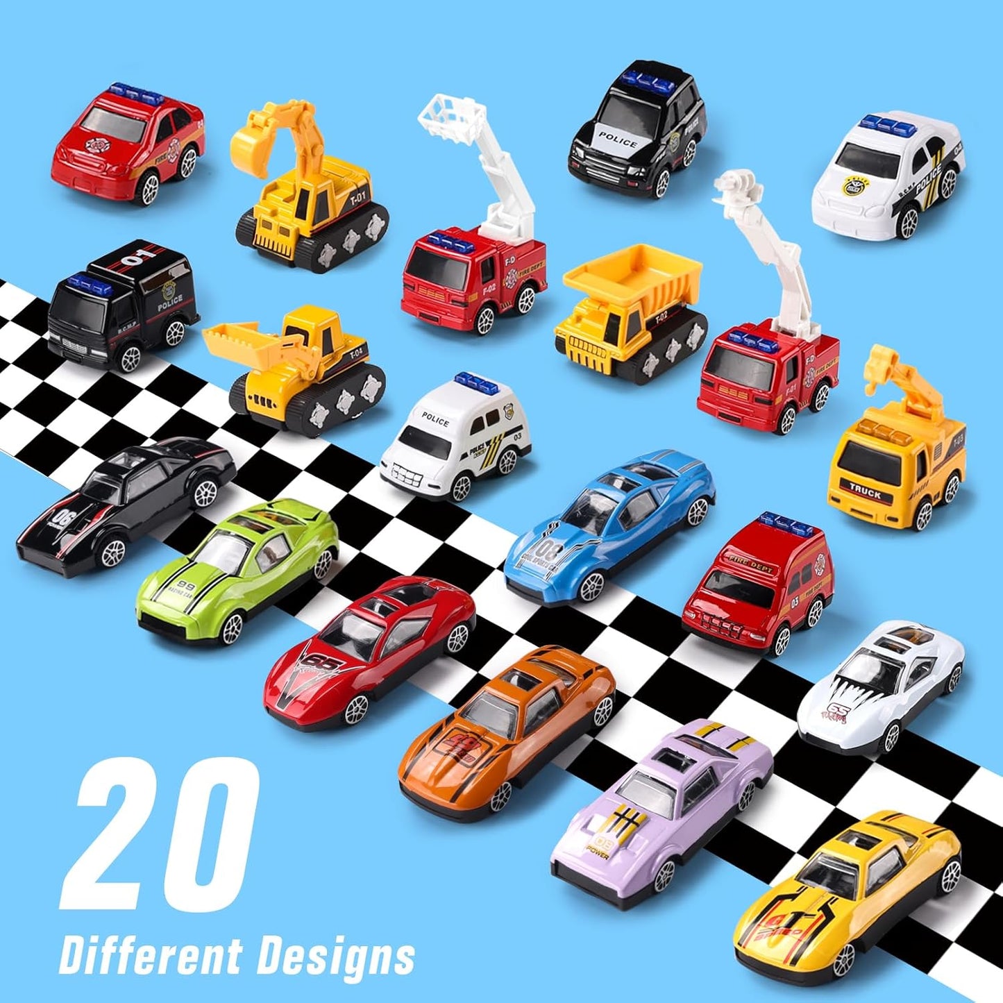 Kids Advent Calendar 2025 Pullback Car Blind Box 24 Piece Set