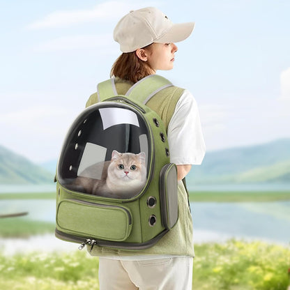 Cat Carrier Backpack Transparent Design