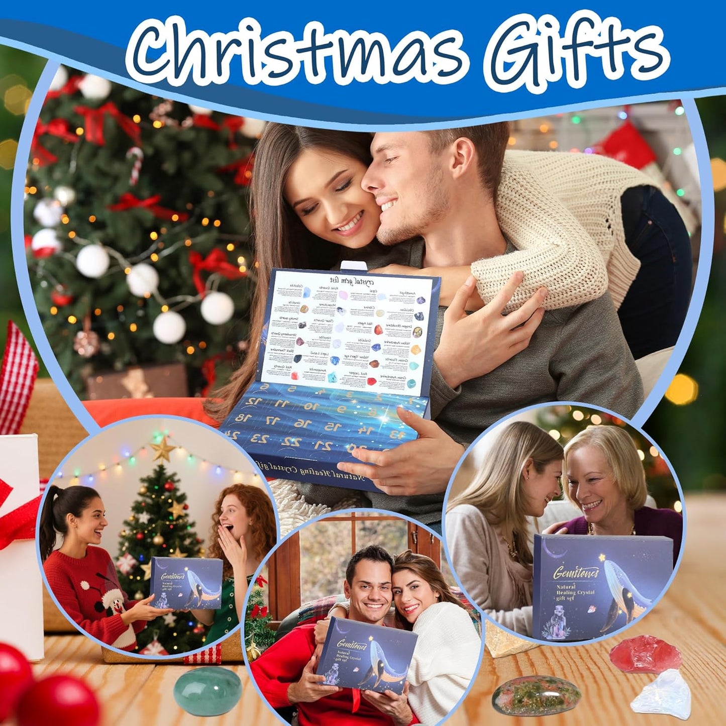 Advent Calendar 2025 Blind Box Gemstone 24 Pieces Set