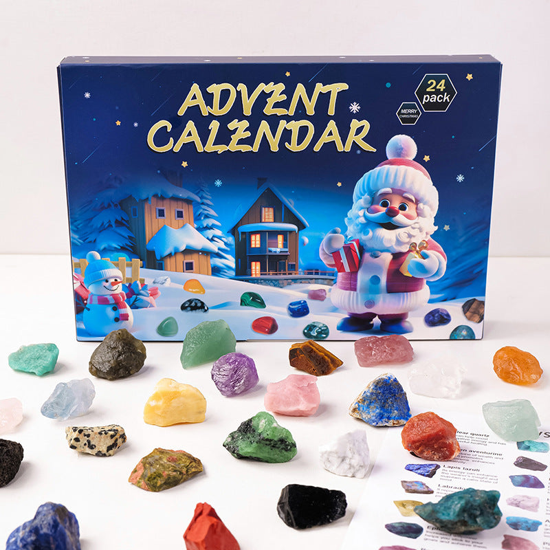 Advent Calendar 2025 Blind Box Gemstone 24 Pieces Set