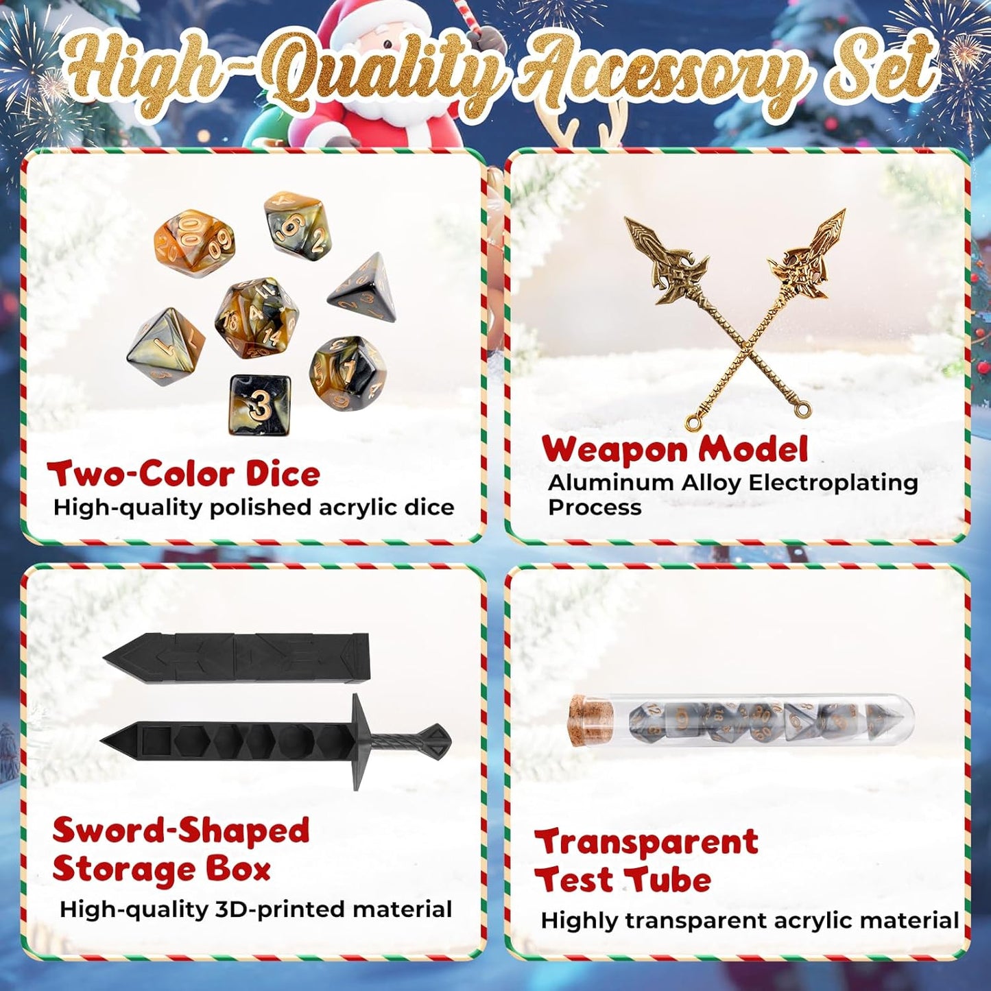 Christmas Advent Calendar 2025 Dice Set Role Playing Game