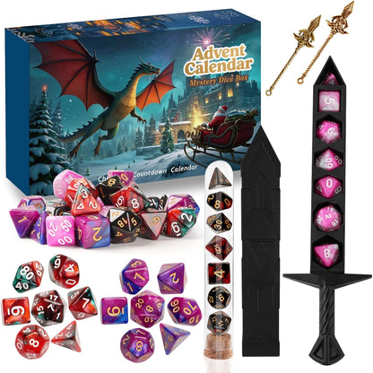 Christmas Advent Calendar 2025 Dice Set Role Playing Game