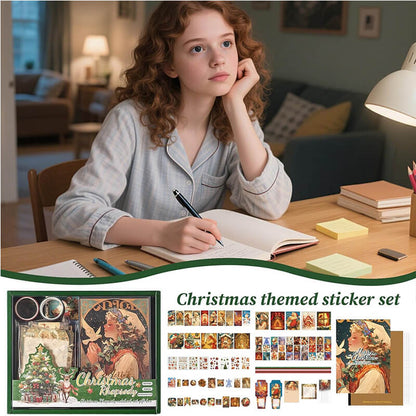 Christmas Scrapbook Stickers Decals Sticky Notes Set