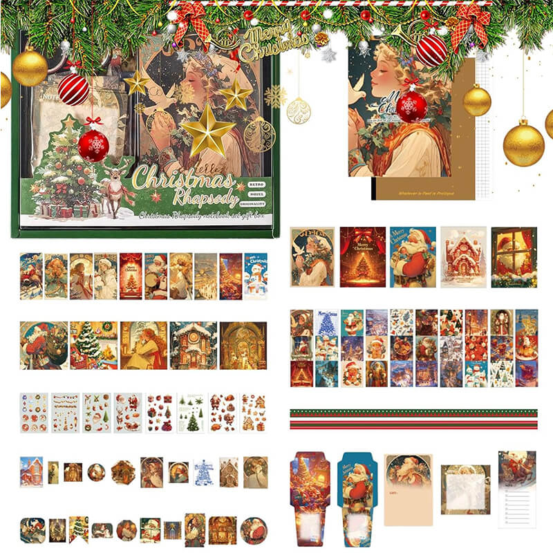 Christmas Scrapbook Stickers Decals Sticky Notes Set