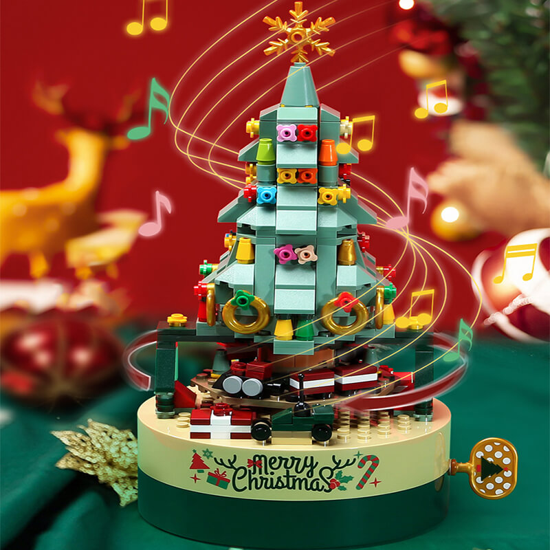 Christmas Tree Building Blocks Set Music Box LED Light