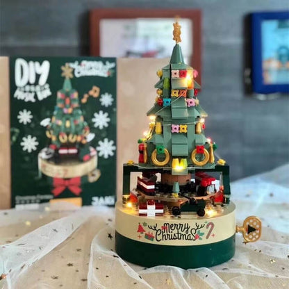 Christmas Tree Building Blocks Set Music Box LED Light